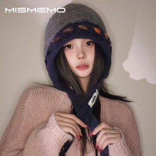MISMEMO Hàn Quốc Dễ Thương Sang Trọng Mũ Nữ Mùa Đông Chống Lạnh Thể Hiện Mặt Nhỏ Ấm Bảo Vệ Tai Mũ Dệt Kim Dày