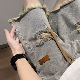 Quần short Denim lỗ rửa nước dành cho nam, thời trang mùa hè Thương hiệu thời trang Mỹ đẹp trai