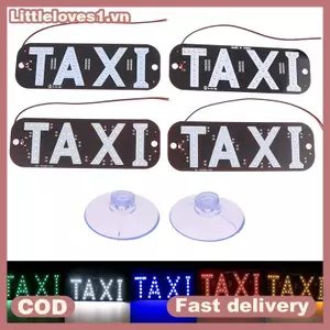 Littleloves1 Phụ Kiện Ô Tô Taxi Kính Chắn Gió Cab Trống Biển Báo Đèn Ký Nhiều Màu Sắc LED Kính Chắn Gió Taxi Đèn 12V VN