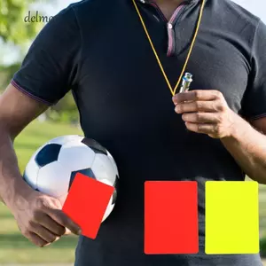 Thẻ cảnh báo trọng tài bóng đá DELMER PVC, Thẻ đỏ Dụng cụ thể thao Thẻ trọng tài bóng đá, Phụ kiện thể thao Thẻ vàng PVC Trọng tài bóng đá chuyên nghiệp Cảnh báo thẻ vàng đỏ