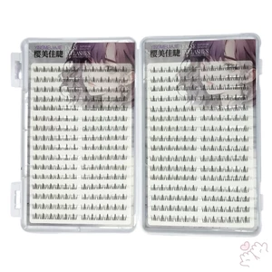 Phần mở rộng lông mi dưới tự nhiên Sợi tổng hợp C Curl 5-7mm Màu đen hỗn hợp