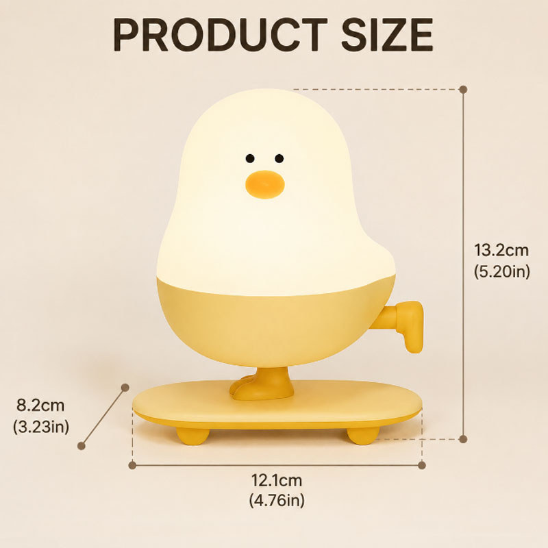 Đèn Ngủ Skateboard Chick Tạo Hình,Sạc USB,Đèn Để Bàn Decor,Quà Tặng Lưu Niệm