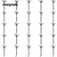MARGREDY 25 Cái Móc Hiển Thị, Móc Chốt 4 Inch, Giá Để Đồ Đục Lỗ