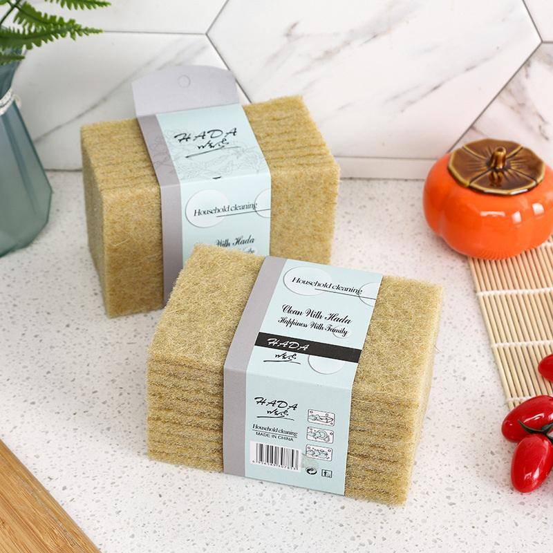 JINHF Chất Lượng Cao Sợi Dừa Cọ Rửa Miếng 10 Chiếc Không Dệt Bền Có Thể Tái Sử Dụng Nhà Bếp Bọt Biển Phù Hợp Với Món Ăn Nồi Chảo Vệ Sinh HOT