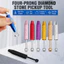 Kẹp trang sức PYCOU 4 Prong, Dụng cụ nhặt kim cương 4 móng tay phong cách ngắn, Kẹp Prong tinh xảo Dụng cụ cầm tay chính xác Dụng cụ kẹp đá quý cầm tay Mini Phân loại đá quý