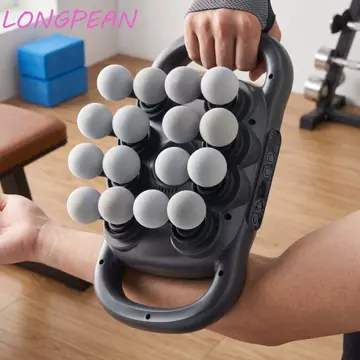 LONGPEAN Máy mát xa Fascia 16 đầu LONGPEAN, Thiết bị massage mô sâu 16 đầu tần số cao, Thiết bị massage Rung mô sâu Máy massage vai cổ chuyên nghiệp Masajeador Massage lưng