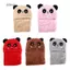 DELMER Trẻ Em Bonnet Với Khăn Mũ Cashmere Bên Trong Chống Gió Đẹp Full Face Cover Tập Đi Hoạt Hình Mũ Gấu Trúc