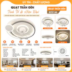 Đồ dùng cho gia đình Quạt Trần Đèn LED Thông Minh Kiểu Dáng Sang Trọng Điều Khiển Từ Xa QTD166 ( Nội thất đẹp giá tốt) — ảnh 1