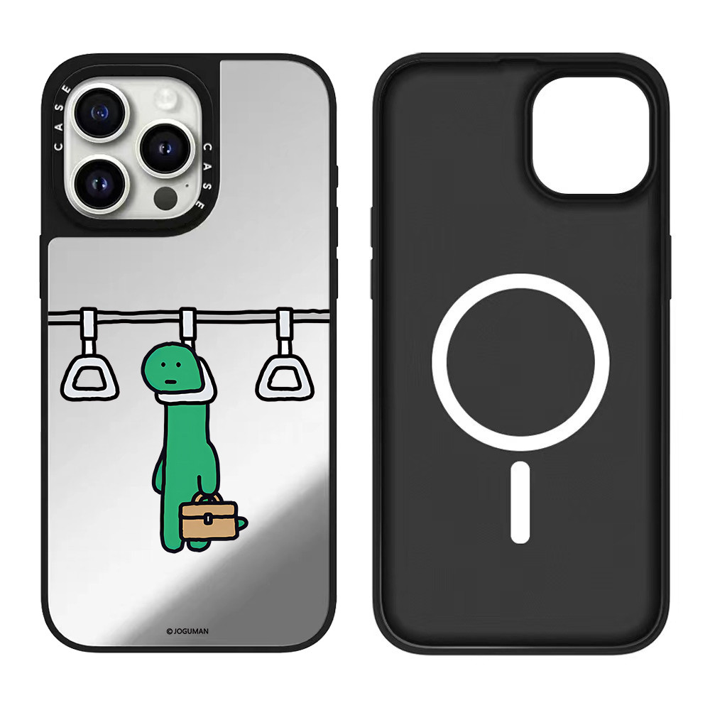 Dụng cụ Vỏ điện thoại gương từ tính khủng long cho IPhone 17 Pro Max 17 Air 16 15 14 Plus 13 12 11 Vỏ bảo vệ chống sốc