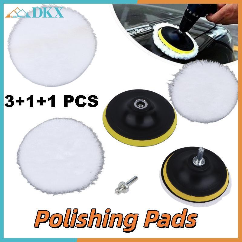 Bộ đánh bóng ô tô DKX 5 7 miếng đệm đánh bóng mềm 3 4 5 6 7 inch Cây lau nhà bánh xe len để tự động sáp và tỏa sáng.
