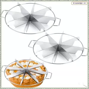 2 Miếng Cắt Bánh Đánh Dấu Tròn Đường Kính 10,6 Inch Cắt Bánh Inox Cho Gia Đình Thương Mại (8)