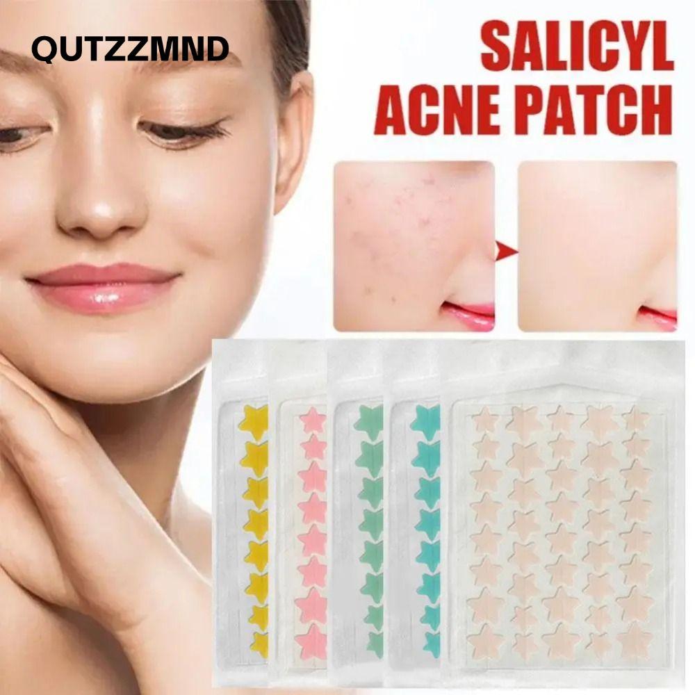QUTZZMND 40 Cái / tờ Miếng Dán Mụn, Chăm Sóc Da Miếng Dán Vỏ Mụn Nhiều Màu Sắc, Điều Hỗ trợ giảm Hình Ngôi Sao Dễ Thương Miếng Dán Mụn Vô Hình