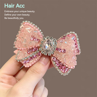 Ngọt Ngào Girly Full Kim Cương Nơ Bên Kẹp Tóc Nổ Kẹp Tất Cả Trận Đấu Mỏ Vịt Kẹp Phụ Kiện Tóc
