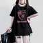 Hot Girl Phong Cách Đen Đeo Chéo Không Dây In Hình Bướm Phối Ren Rời Tất Cả Trận Đấu Áo Thun Nữ Mỏng Hơn Nhìn Top 5.19