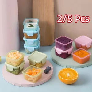 2 / 5 Chiếc Mới 60ML Mini Bảo Quản Thực Phẩm Hộp Đựng Kín Hơi Cho Bé Hộp Đựng Thực Phẩm Lò Vi Sóng Tủ Đông An Toàn