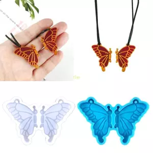Flgo Móc Khóa Khuôn Silicon Móc Khóa Quyến Rũ Nhựa Khuôn Bướm-Epoxy Nhựa Đúc Khuôn Cho Xe DIY Trang Trí Nhà