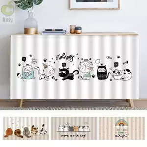Rèm tủ ROLY, Dễ dàng lắp đặt Rèm nhà bếp chống bụi, Tủ quần áo hoạt hình tự dính đa chức năng Trang trí nhà cửa
