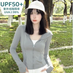Áo khoác ngoài chống nắng nữ Slim Cut Open Coat cho thể thao ngoài trời Du lịch hàng ngày