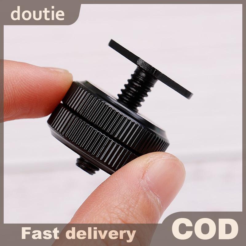 Doutie 1 / 4 Hot Shoe Mount Giá Đỡ Điện Thoại Dual Nut Giày Lạnh Adapter Giá Đỡ Phụ Kiện VN