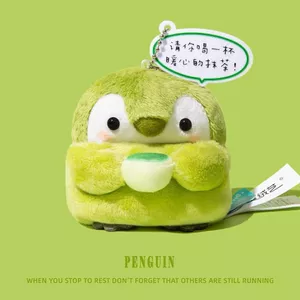 Hộp đựng tai nghe hình chim cánh cụt Matcha sang trọng Thích hợp cho Vỏ tai nghe AirPods Pro3 Dệt kim dễ thương Thích hợp cho Vỏ bảo vệ tai nghe AirPods4 Chống va chạm Chống sốc