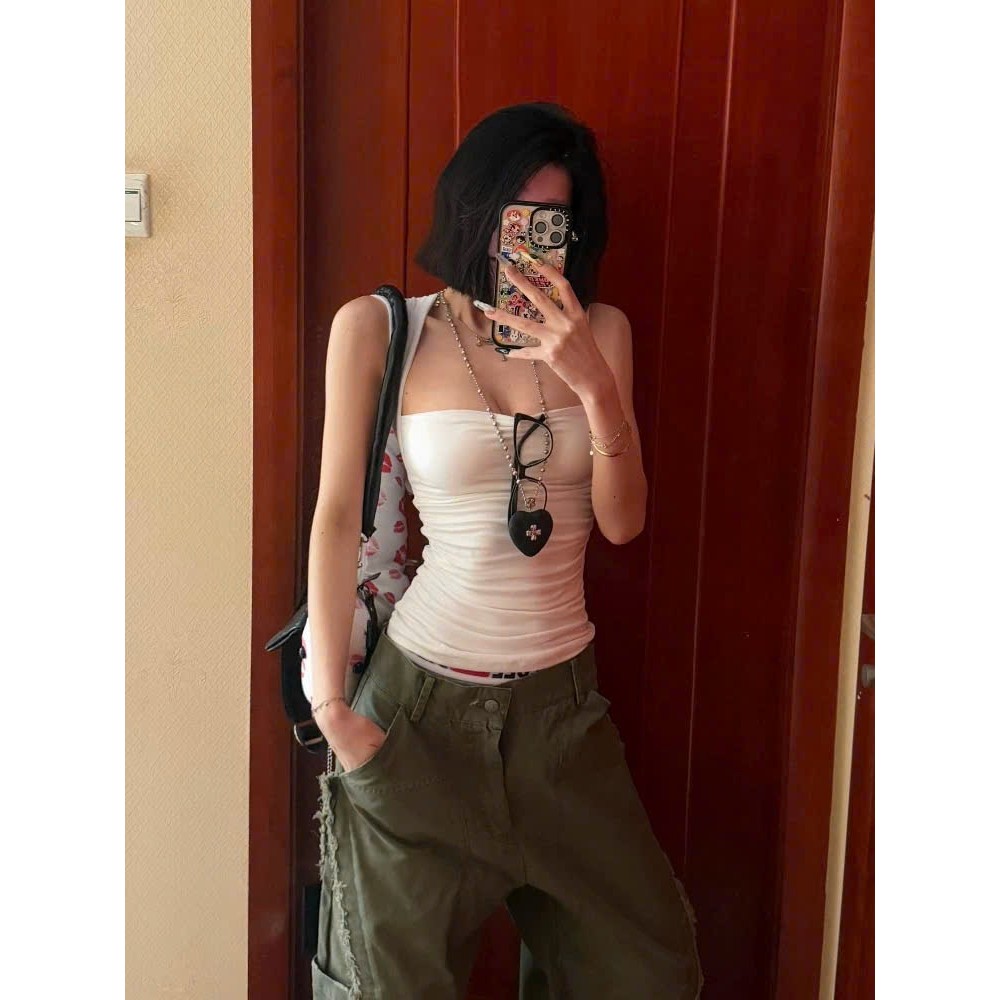 (Lùi Size) Áo Sát Nách Cúp Ngực Nhún Sườn Vai Nhỏ - [AO00271]