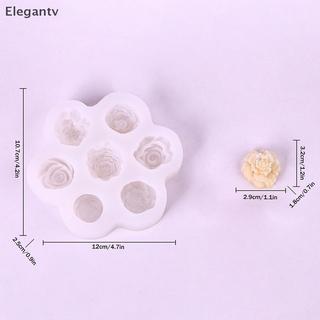 EGN 7 Trong 1 Hoa Khuôn Silicon 3D Hoa Hồng Mẫu Đơn Bánh Sô Cô La Khuôn Nướng Bánh Handmade Nến Xà Phòng Thạch Cao Nhựa Thủ Công Dụng Cụ Làm N