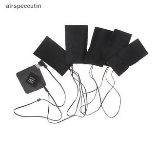 Airpeccutin 5 Tờ Bộ USB Điện Làm Nóng Áo Khoác Ấm Áp Mùa Đông Làm Nóng Áo Vest Miếng Lót Cho DIY Làm Nóng Quần Áo EN