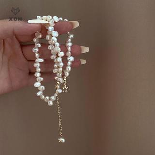 Vòng cổ ngọc trai Baroque thiết kế choker màu trắng, phù hợp làm trang sức đám cưới