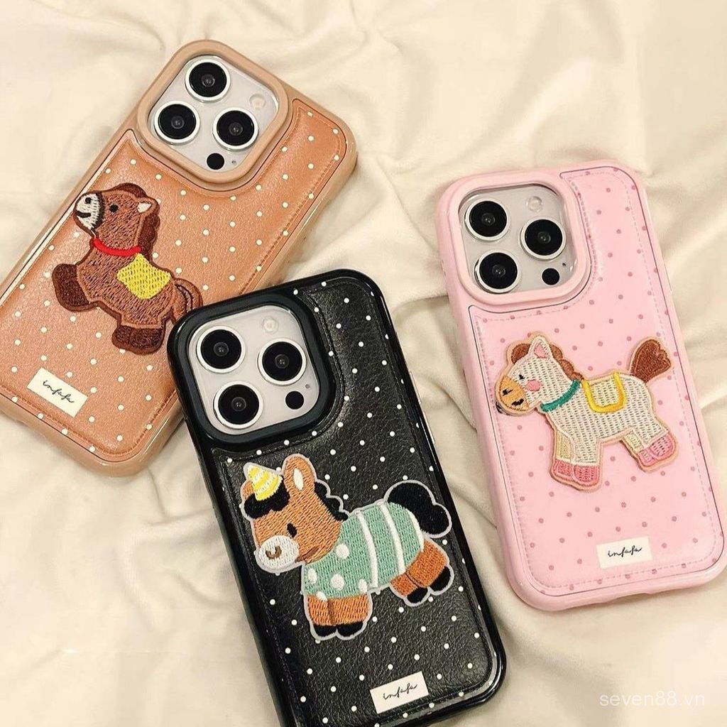 Ốp Điện Thoại Thích Hợp Cho iPhone 7 8 X XS XR XSMAX 11 12 13 14 15 16 17 Pro max Plus Air New Year Foundation Polka Dot Pony Vỏ Bảo Vệ Chống Sốc Bao Gồm Tất Cả XNAC