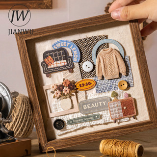 JIANWU Ngọt Ngào Little Things Series Vintage Thực Vật Bánh Mì Phong Cảnh Chất Liệu Cắt Dán Giảm Sáng Tạo Tạp Chí Văn Phòng Phẩm