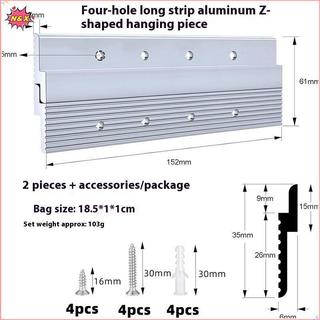 N & X 1 Cặp Móc Treo Hình Cleat Pháp Nhôm Nặng Z-Clamps Lồng Vào Nhau Treo Tường Giá Đỡ Hình Ảnh Cho Gương.