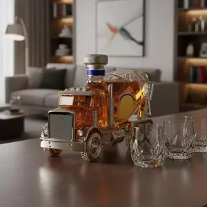 Thủy Tinh Whisky Bình Đựng Rượu Whisky Chủ Đề Xi Măng Trộn Xe Tải Chai Hình Xe Tải Thủy Tinh Whisky Bình Rượu Hài Hước shopidaevn