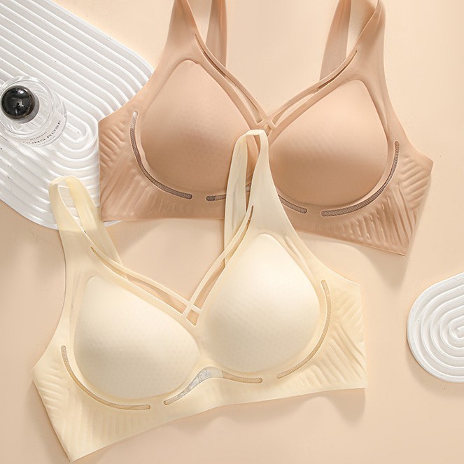 Kích Thước Lớn Gợi Cảm Liền Mạch Quần Lót Nữ Tập Hợp Chống Chảy xệ Siêu Mỏng Thoải Mái Không Khung Đẹp Áo Ngực