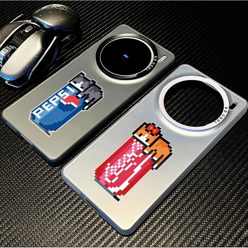 Ốp Điện Thoại Coke Cat Micro Matte Cho Vivo X300 Pro X200 Ultra X200 Pro X100S Pro V60 V50 V40 Vỏ Vivo Chống Sốc