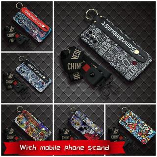 Nhẫn Chống Thấm Nước Ốp Lưng Điện Thoại ZTE Nubia Red Magic 6R Vỏ Mềm Chân Đế Graffiti Giá Đỡ Điện Thoại Dây Silicon Bền Chống Bụi Bẩn Dây Đeo Tay Bảo Vệ Dây Đeo Tay Chống Bụi