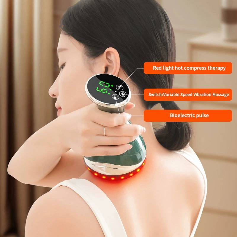 Lưới Điện Kinh Tuyến Bàn Chải Chống Cellulite Gua Sha Máy Mát Xa Toàn Thân Rung Microcurrent Nén Nóng Cạo Lymphatic Thoát Nước Chăm Sóc Linh cẩu