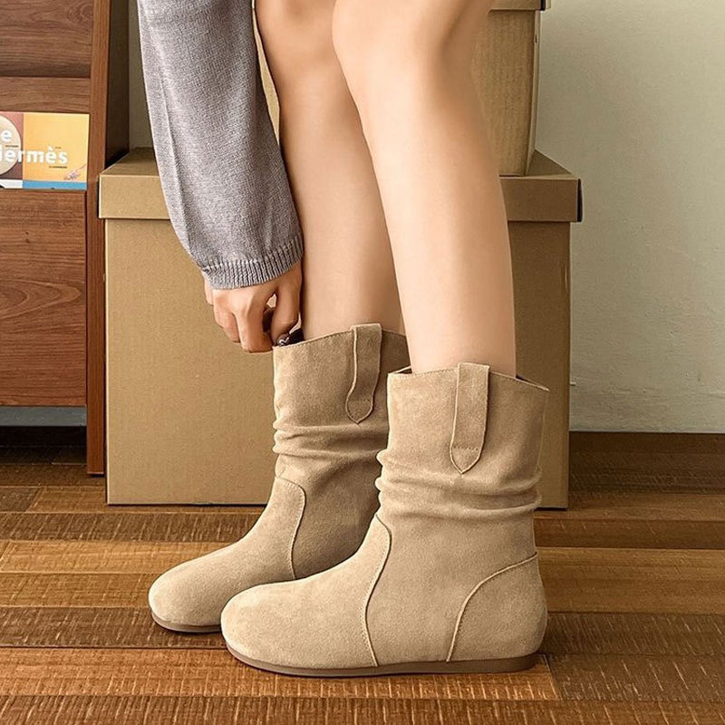 Boot Nữ Vintage Đế Mềm Chống Trượt Dễ Phối Đồ Style Ulzzang