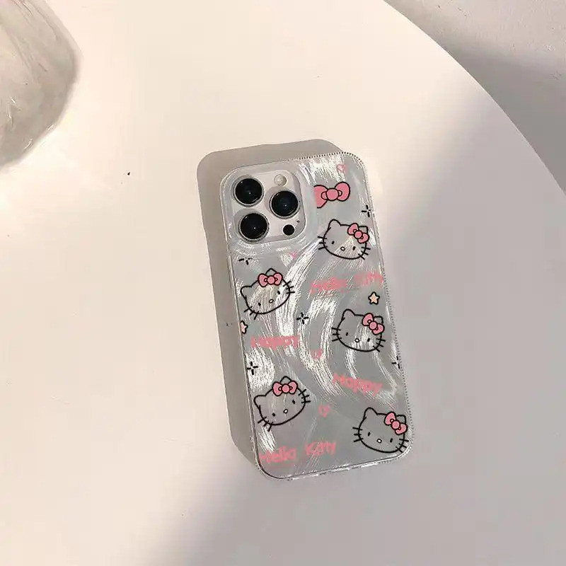 Ốp lưng phong cách dễ thương Kitty laser, cho giới trẻ yêu thích Bảo Vệ Camera Cấp iPhone 17/16/15/14/13/12/11/X/XS Max