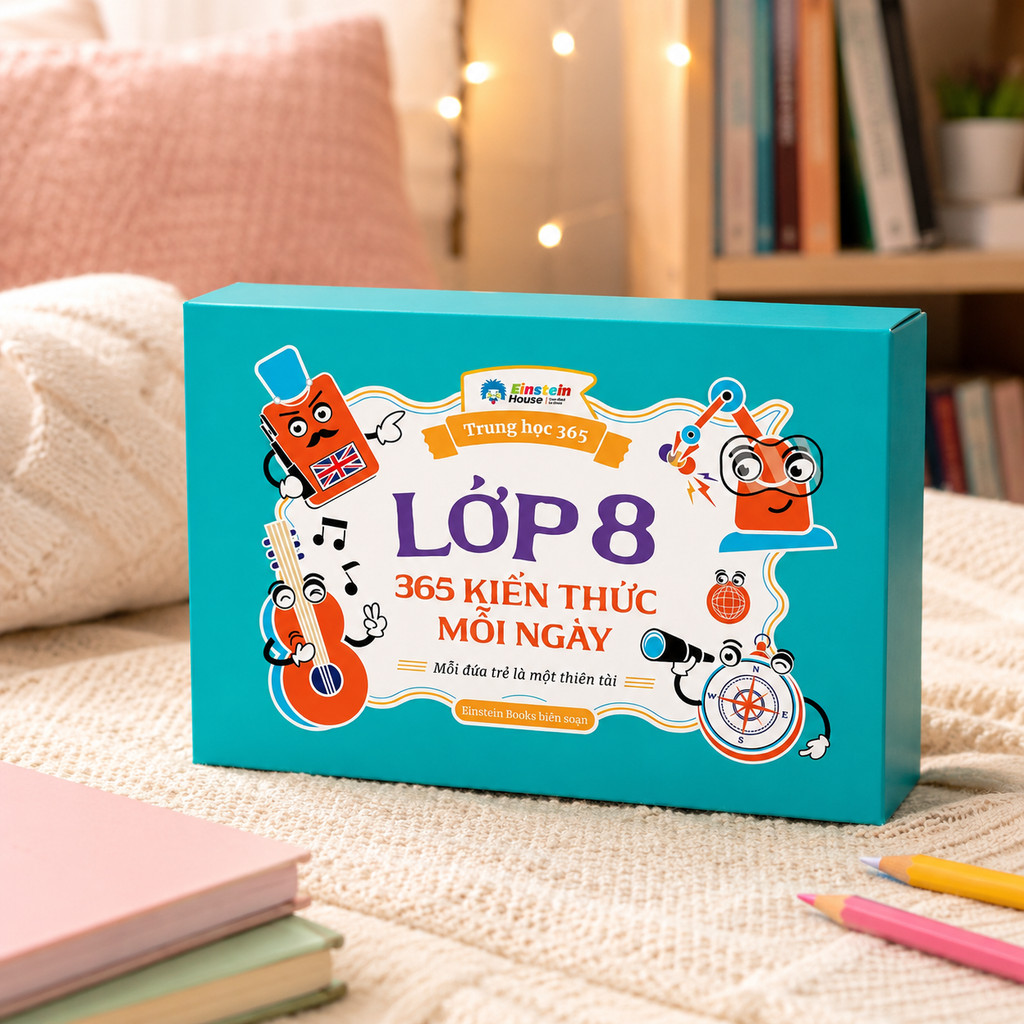 Flashcard - Trung Học 365 – Lớp 8: 365 Kiến Thức Mỗi Ngày, Cẩm Nang Tư Duy & Khám Phá (ETS)