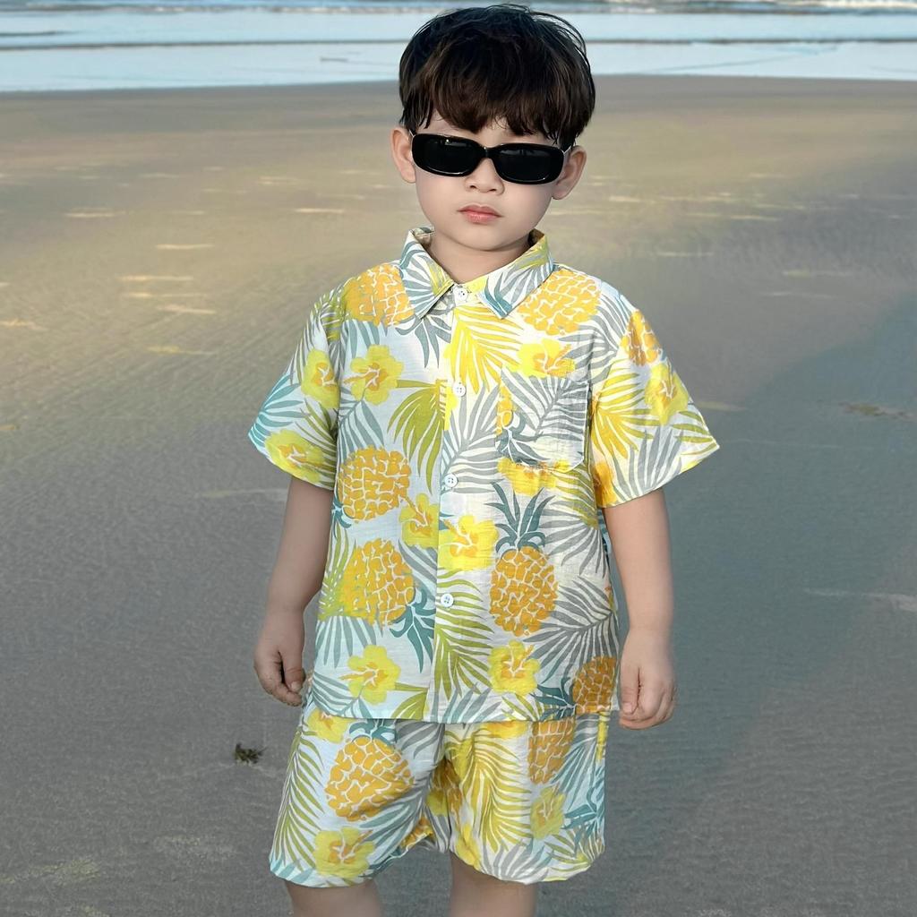 Bộ quần áo ĐI BIỂN cho bé trai, bộ đũi đi biển đi chơi cho bé