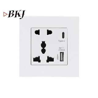 [KJ] Bộ nguồn 2100MA USB Soet Bảng điều khiển quốc tế 13A Giao diện tường loại C của Vương quốc Anh [Mới]