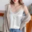 PNPIA- Nữ Lụa Ren Cami Top Spaghetti Dây Đeo Không Tay Xe Tăng Nhẹ Mùa Hè Nữ Camisole Để Mua Sắm Hoặc Đi Bộ