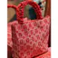 Túi xách nữ màu đỏ Handmade phù dâu Túi xô cưới