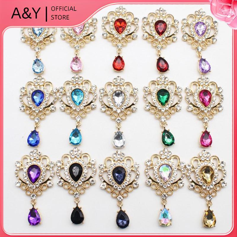 A & Y 32 * 60MM cho kim cương giả Nút tóc Manualidades Phụ kiện Diy Flat ba Trâm cài Phụ kiện trang sức.
