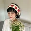 FUJIOU Móc Tóc, Thiết Kế Hoạt Hình Đan Vải Nấm Tóc, Vintage Móc Họa Tiết Headwrap Trang Trí Đan Băng Đô Cô Gái