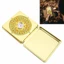 NICOLOO La Bàn, Vuông Flip Cover Luo Jing Nhạc Cụ, Trang Trí Thủ Công Hợp Kim Vàng Di Động Phong Thủy La Bàn Trang Trí Nhà Cửa