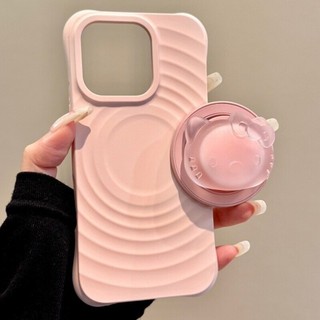 Ốp điện thoại hút từ đầu mèo con dễ thương Dopamine cho iPhone17 16 15 14 13 12 11 Pro Max bảo vệ camera chống sốc chống rơi mặt sau mềm