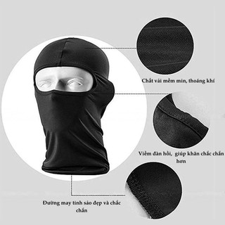 Khăn Trùm Đầu Ninja Fullface Kiêm Khẩu Trang Chống Nắng, Chống Bụi