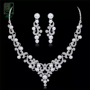 Bông tai ngọc trai giả kim cương giả thời trang dành cho nữ Bộ trang sức cô dâu Quà tặng hấp dẫn