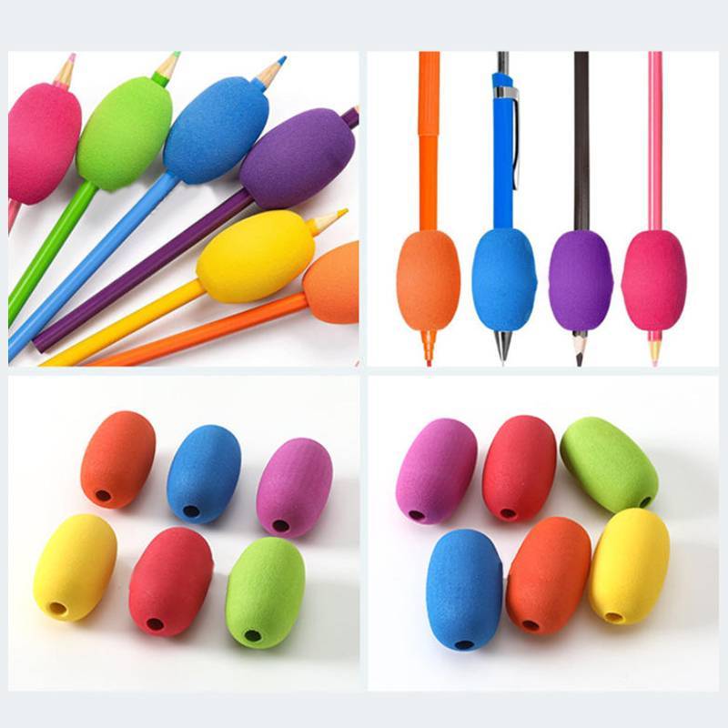 JCSYFAC 3 / 6 Chiếc Xốp Mềm Cầm Cho Bút Và Bút Chì, Thực Hành Viết Bút Chì Giữ Đệm Cầm Để Viết Tay Vẽ Tiện Dụng Mới